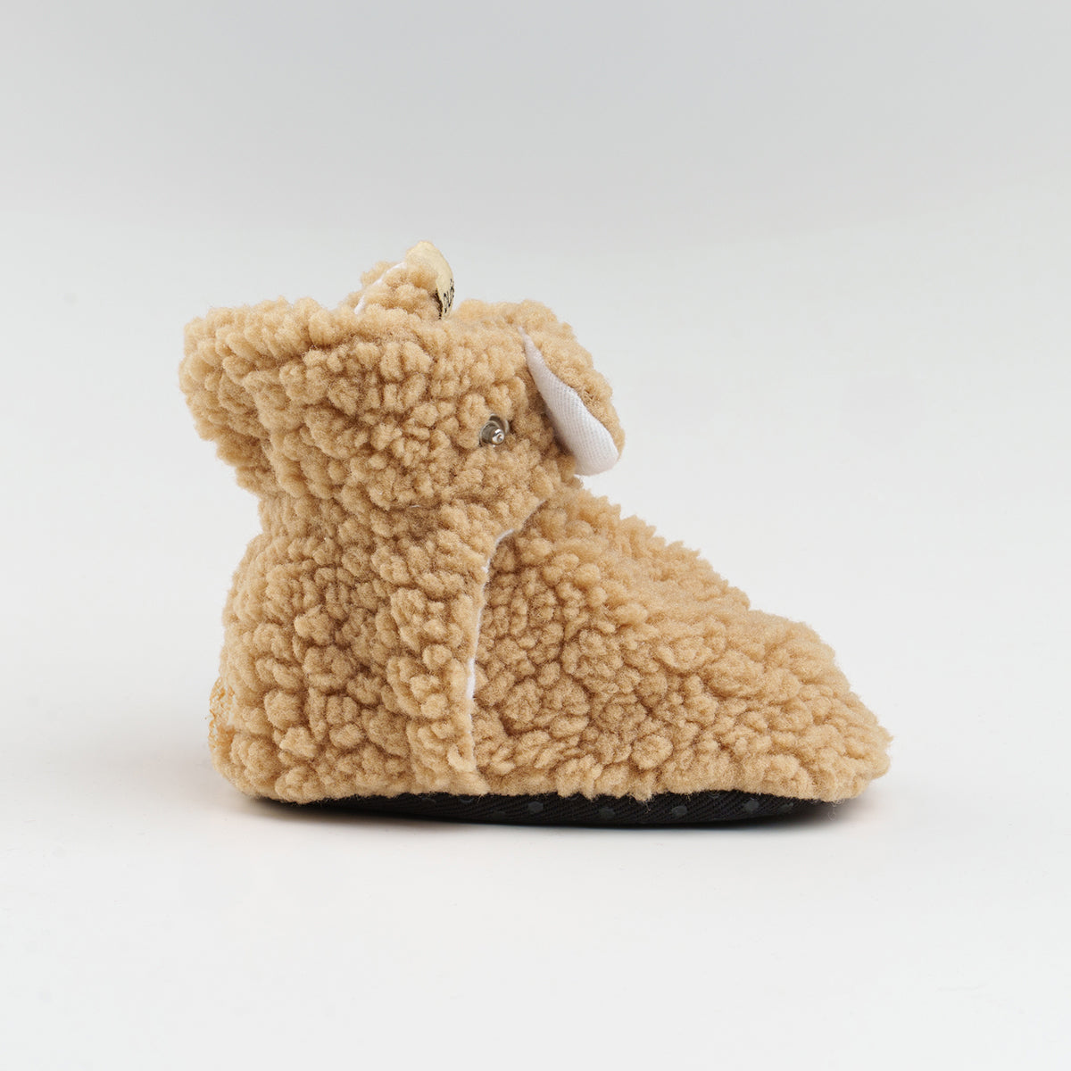 Beige Fluffy Baby Booties