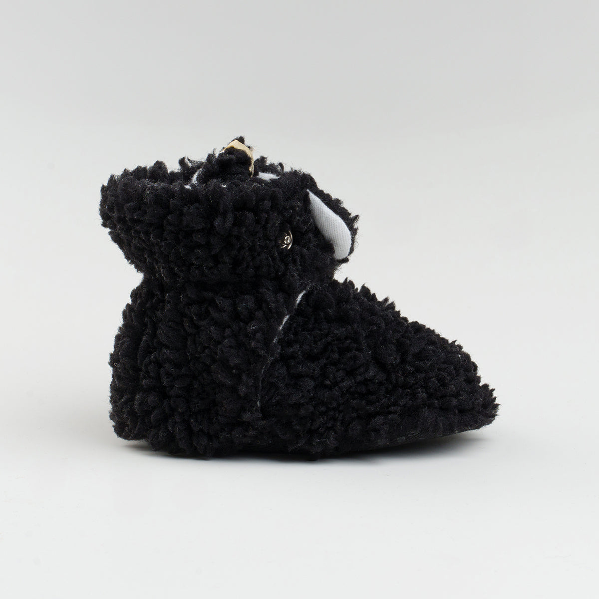 Black Fluffy Baby Booties