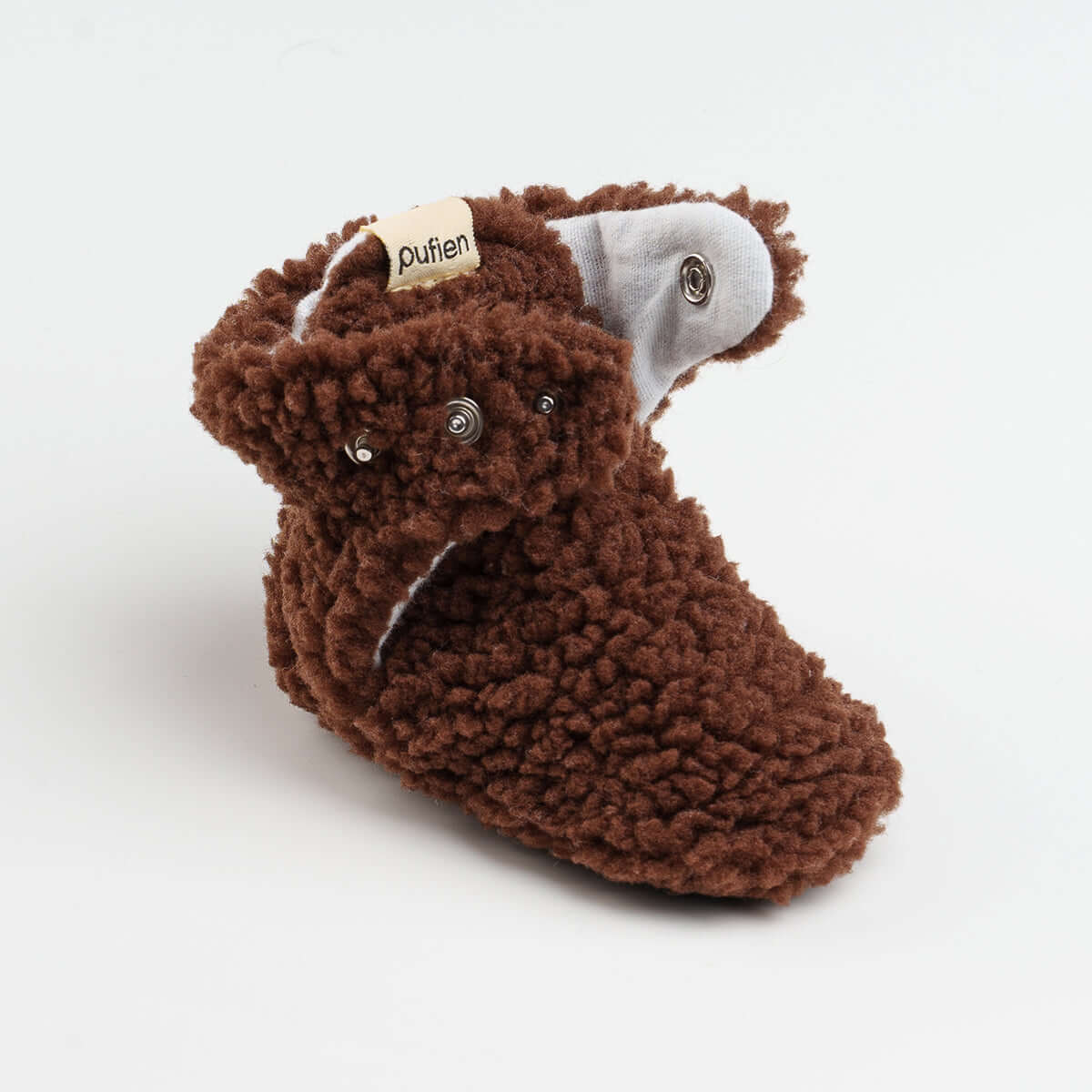 Brown Fluffy Baby Booties