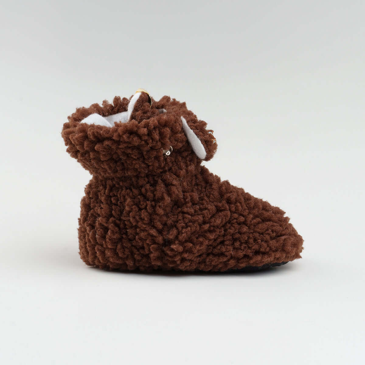 Brown Fluffy Baby Booties