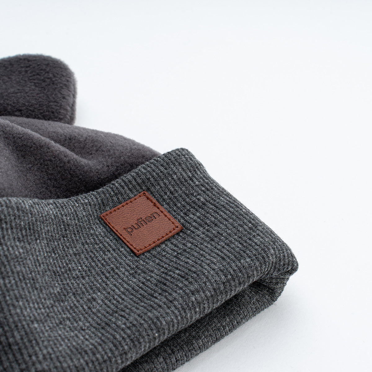 Anthracite Baby Hat & Bib 2-in-1