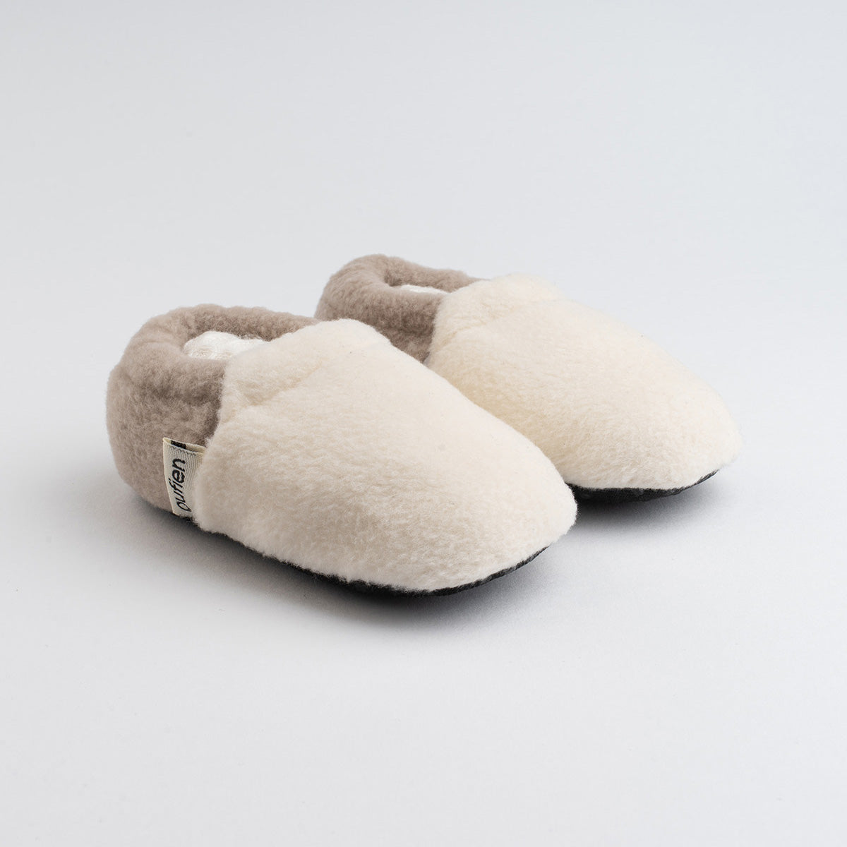 Mink - White Short Neck Baby Booties