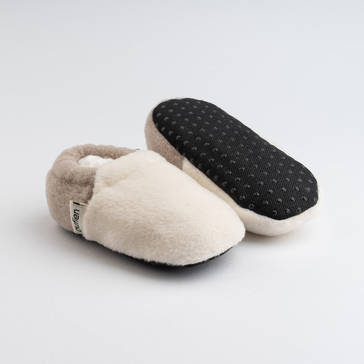 Mink - White Short Neck Baby Booties