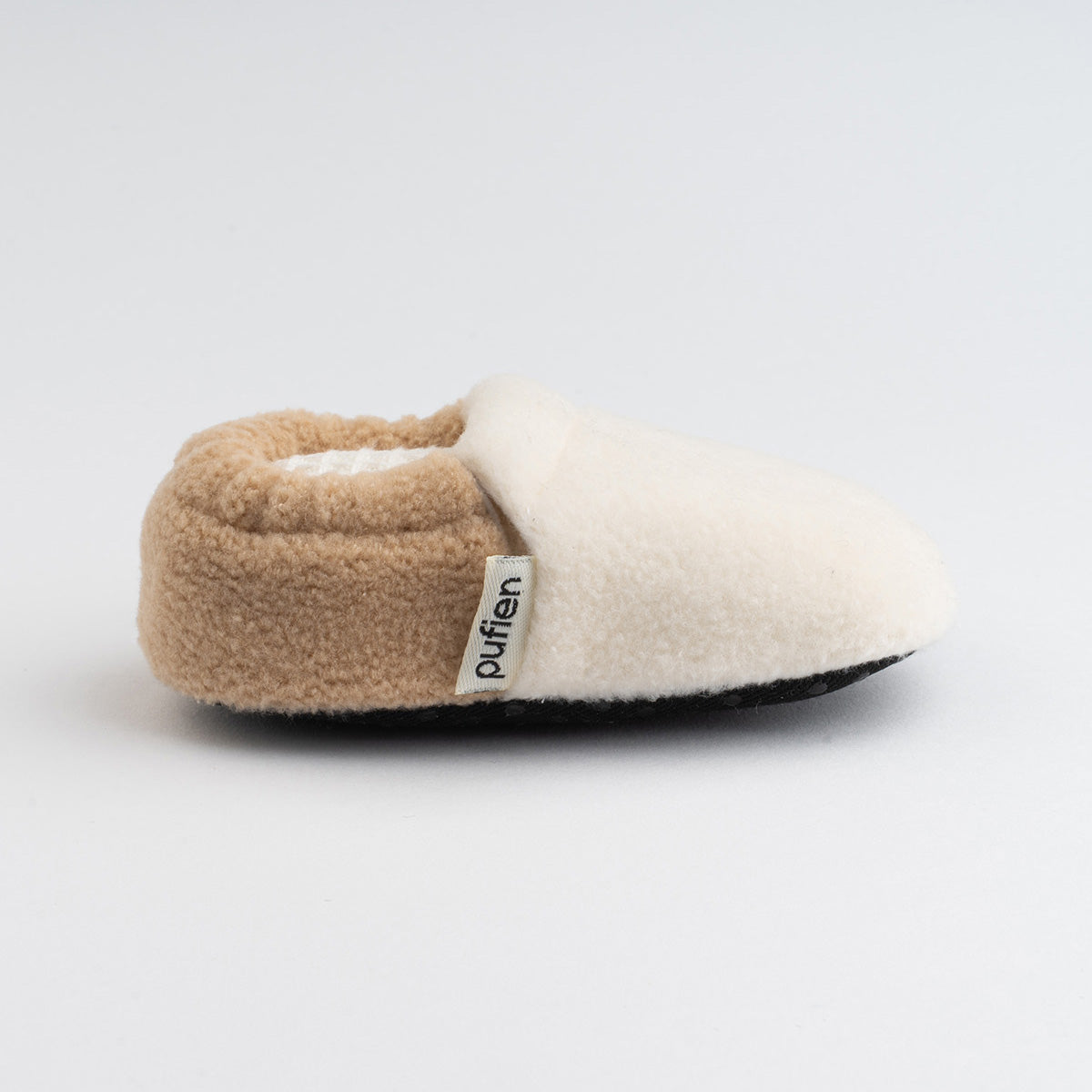 Beige-White Short Neck Baby Booties