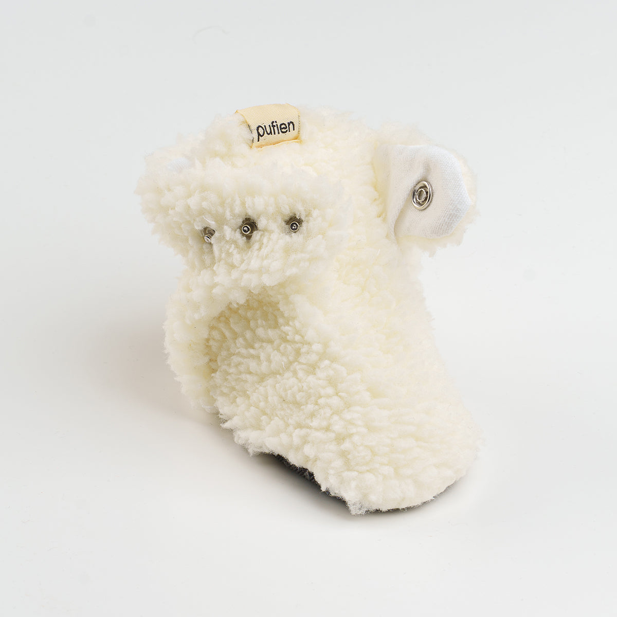 White Fluffy Baby Booties