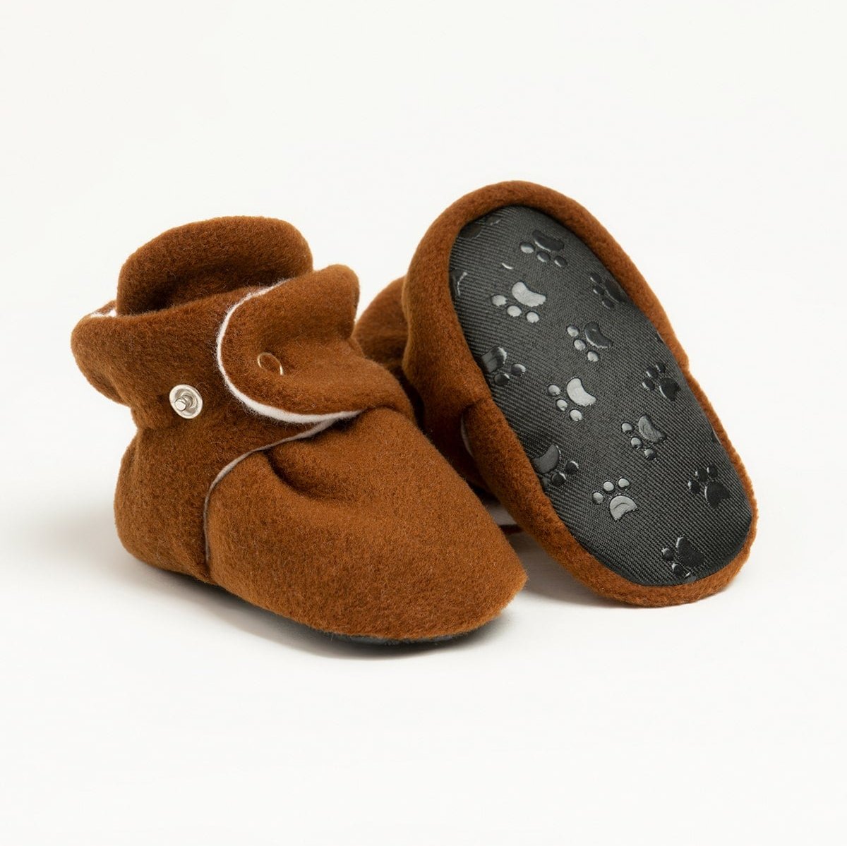 Brown Fleece Booties