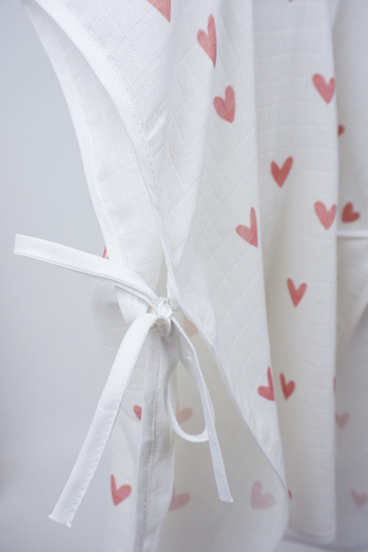 Heart Patterned Organic Muslin Poncho