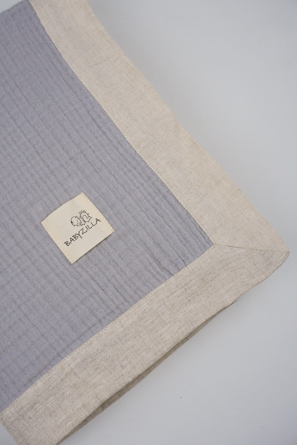 Grey Organic Muslin Baby Blanket