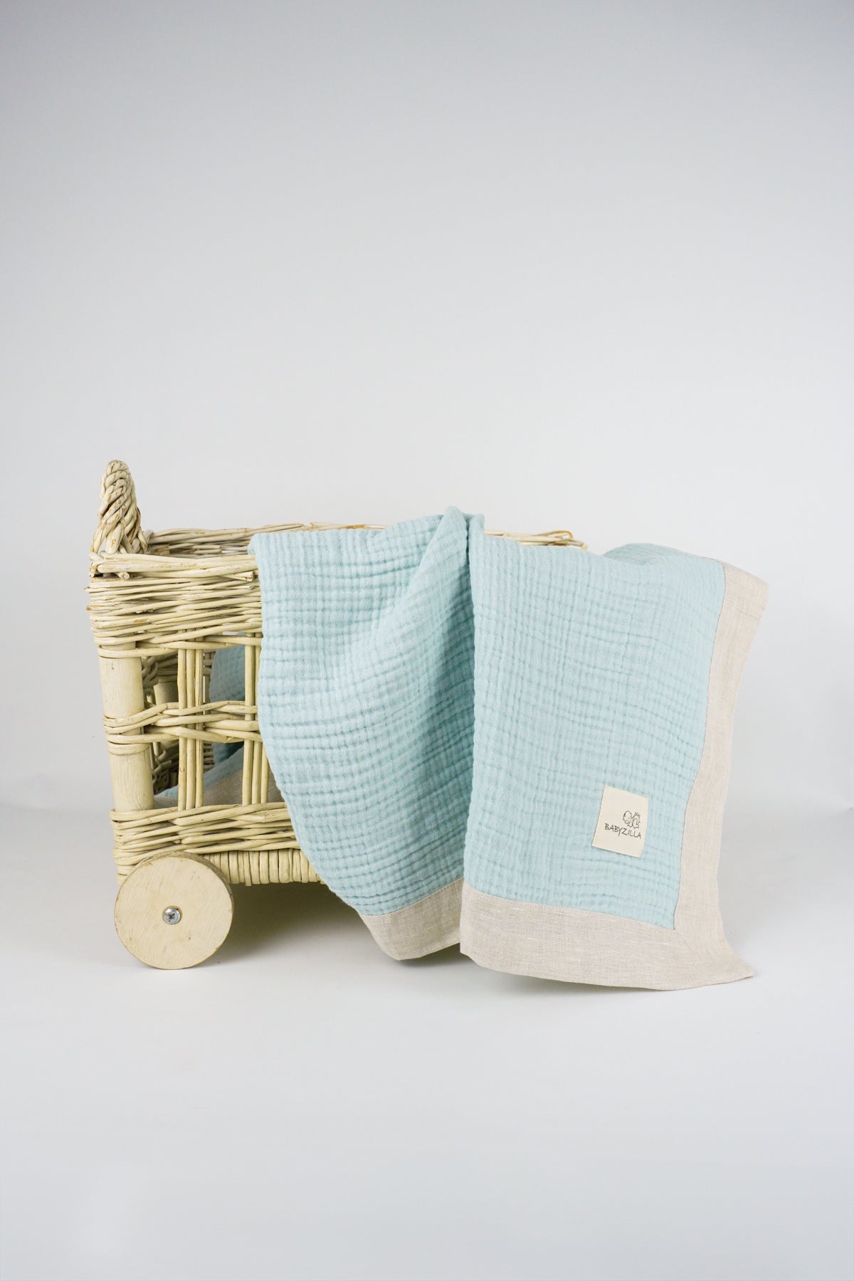 Mint Organic Muslin Baby Blanket 