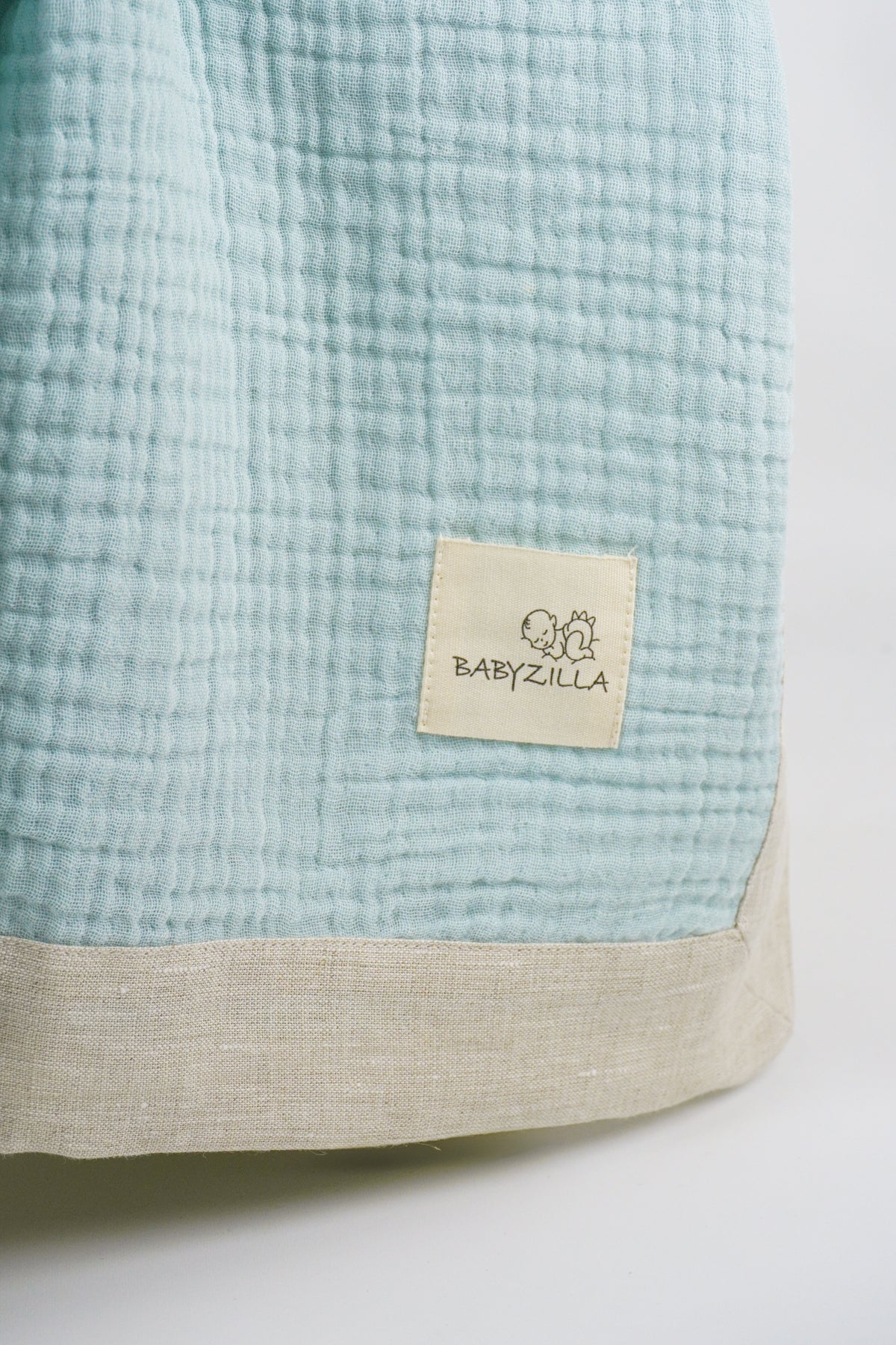 Mint Organic Muslin Baby Blanket 