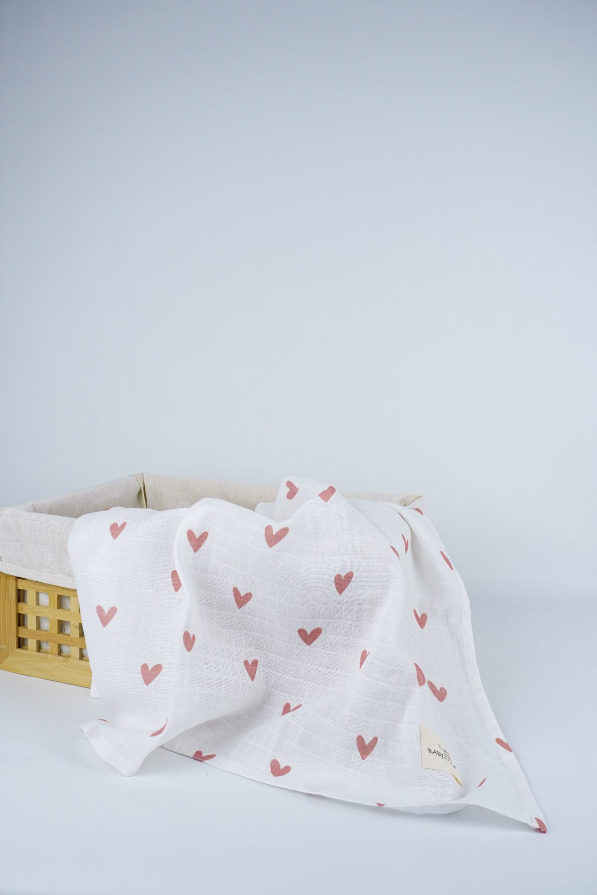 Multi-Purpose Muslin Cover with Heart Pattern