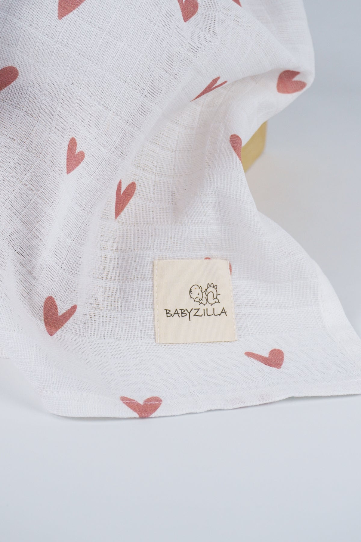 Multi-Purpose Muslin Cover with Heart Pattern