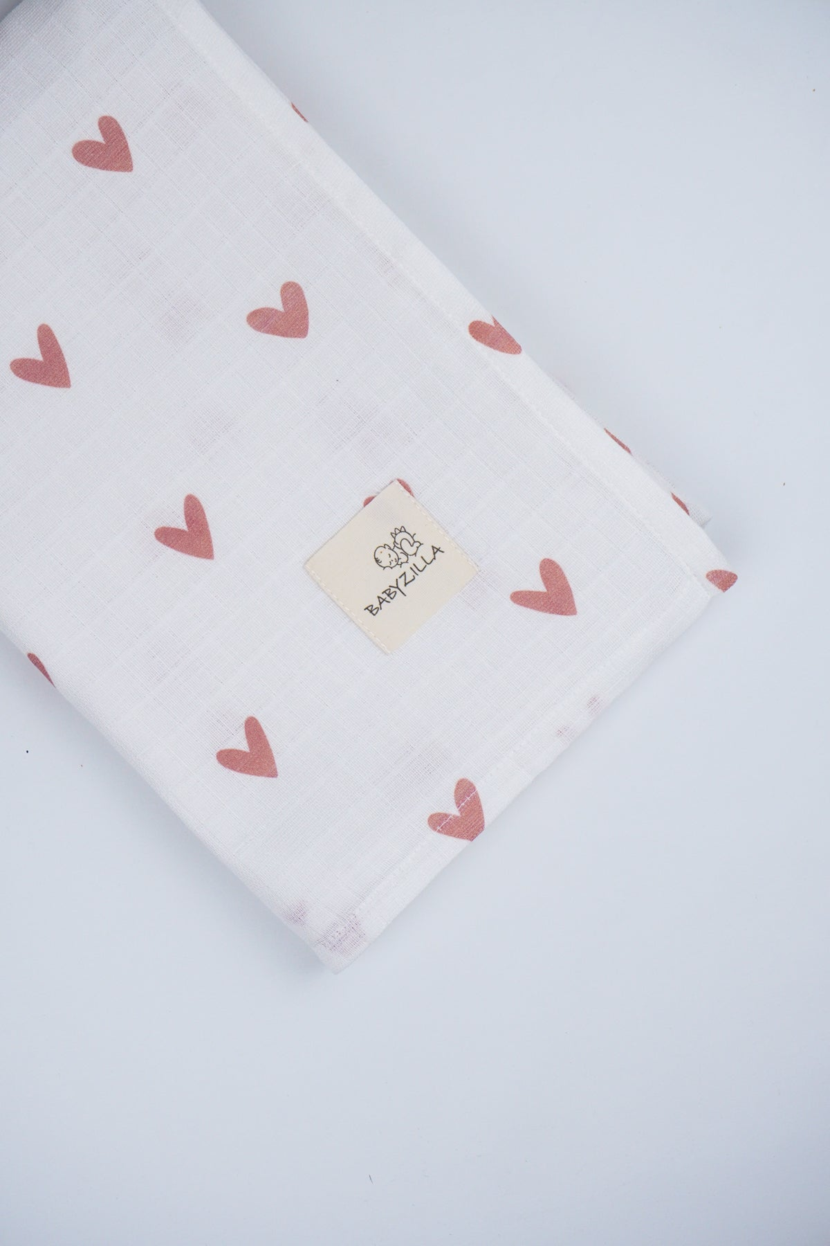 Multi-Purpose Muslin Cover with Heart Pattern