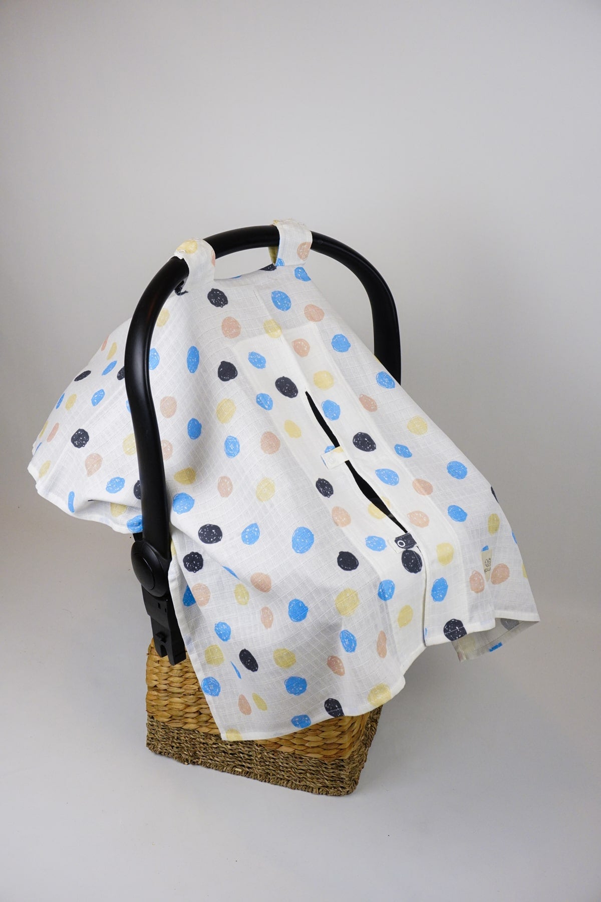 Pastel Patterned Muslin Stroller and Pushchair Cover