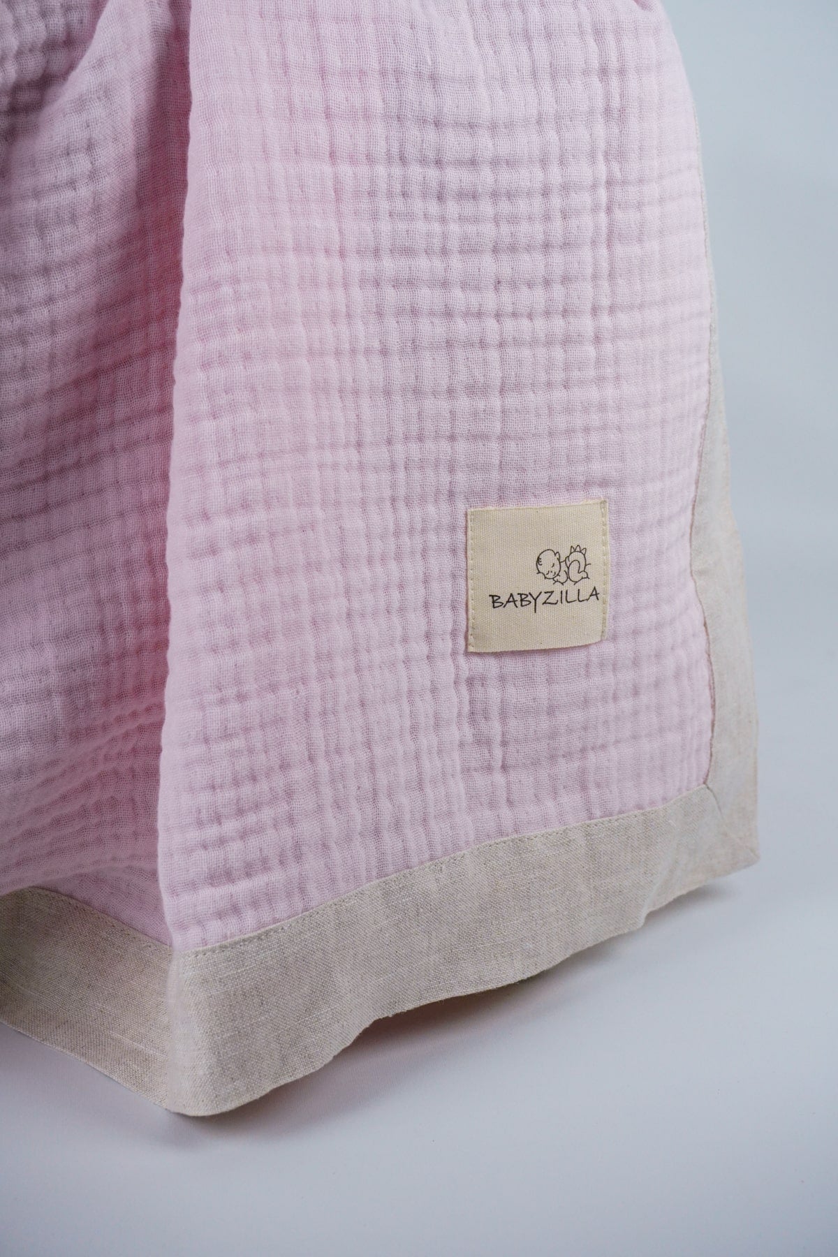 Pink Organic Muslin Baby Blanket