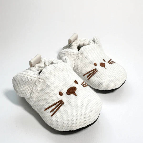 Rabbit Design Summer Baby Booties - White