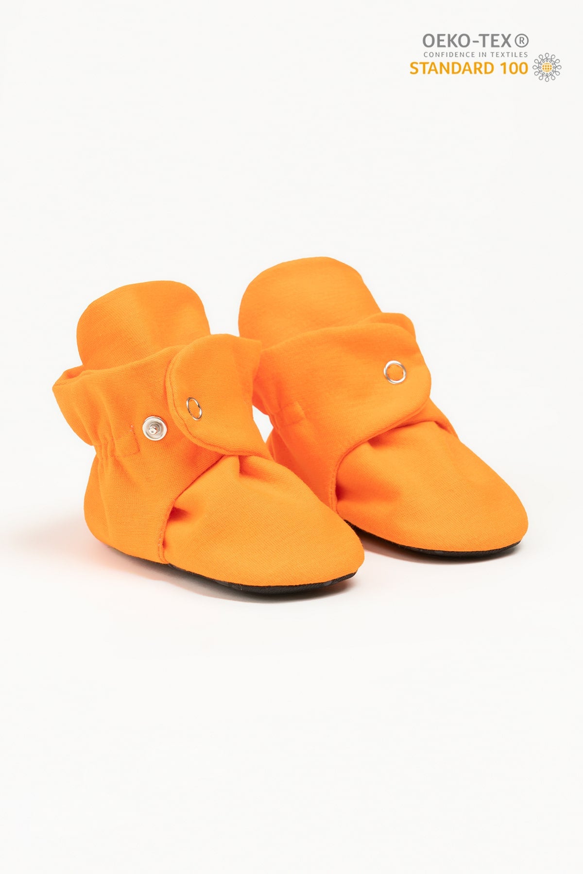 Summer Orange Organic Cotton Booties