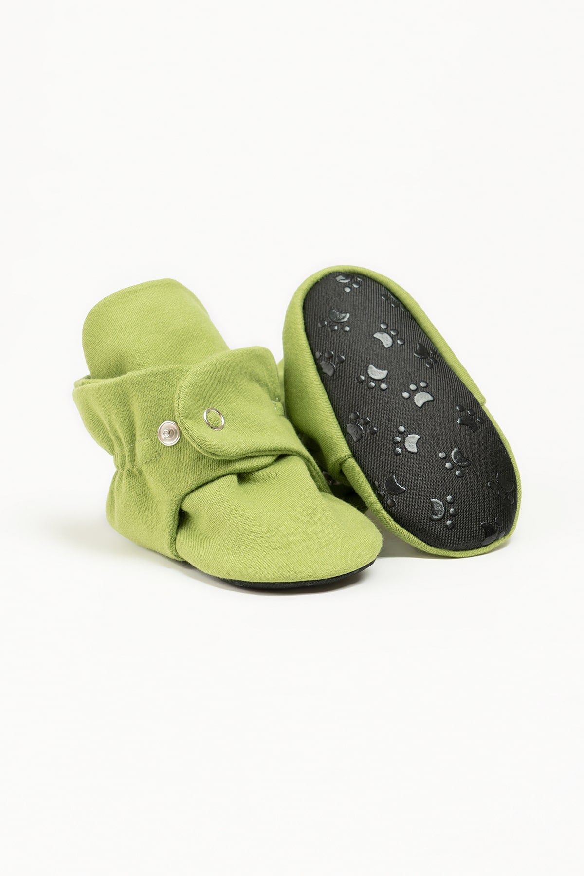 Summer Pistachio Green Organic Cotton Booties