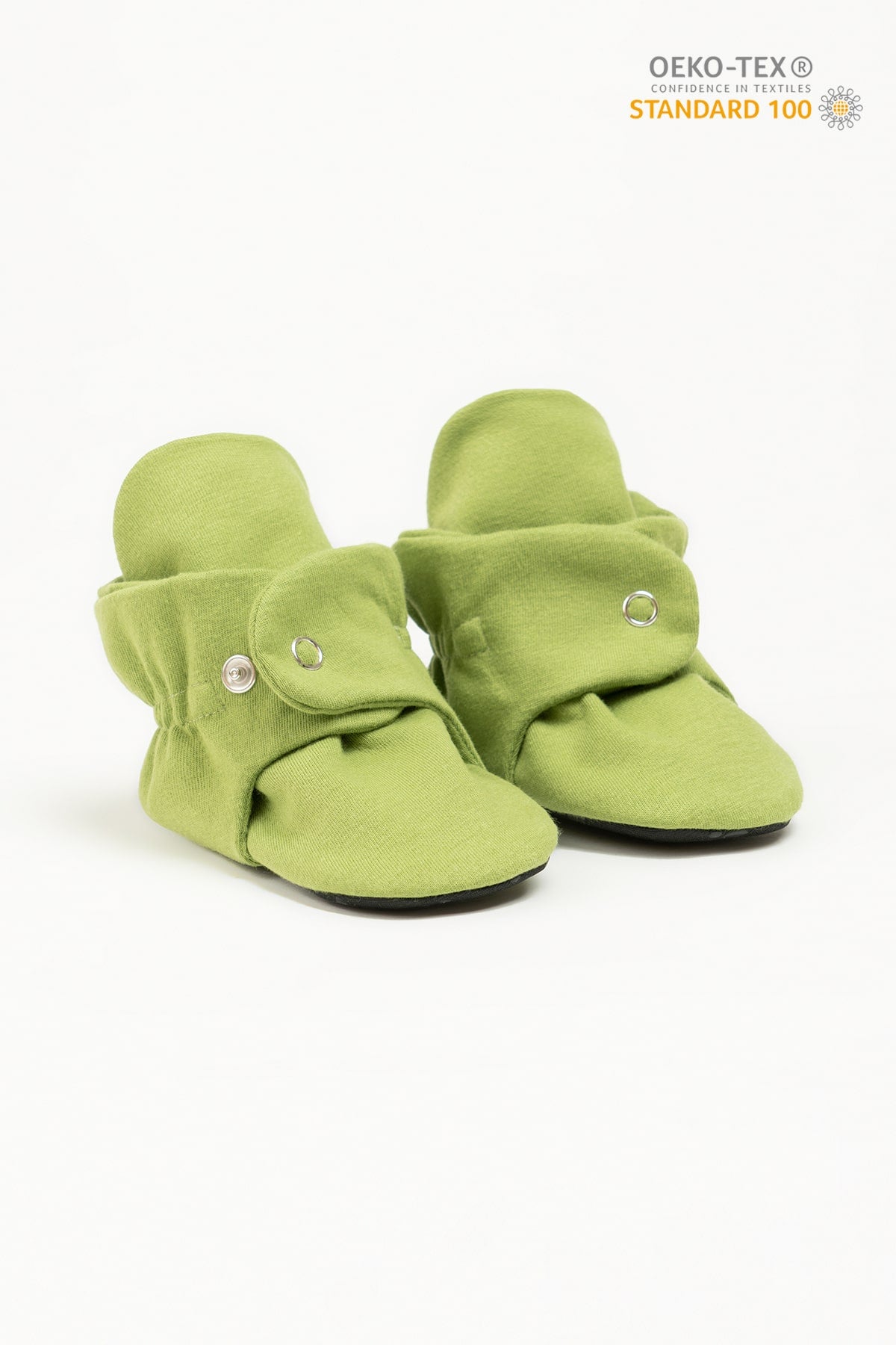 Summer Pistachio Green Organic Cotton Booties