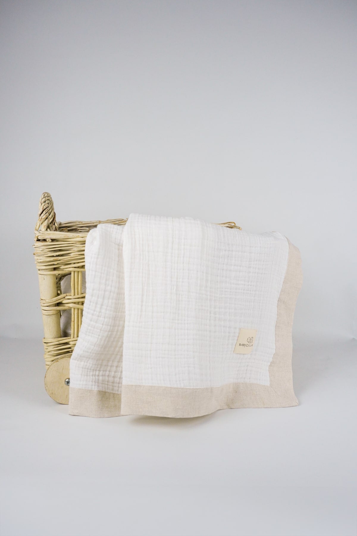 White Organic Muslin Baby Blanket