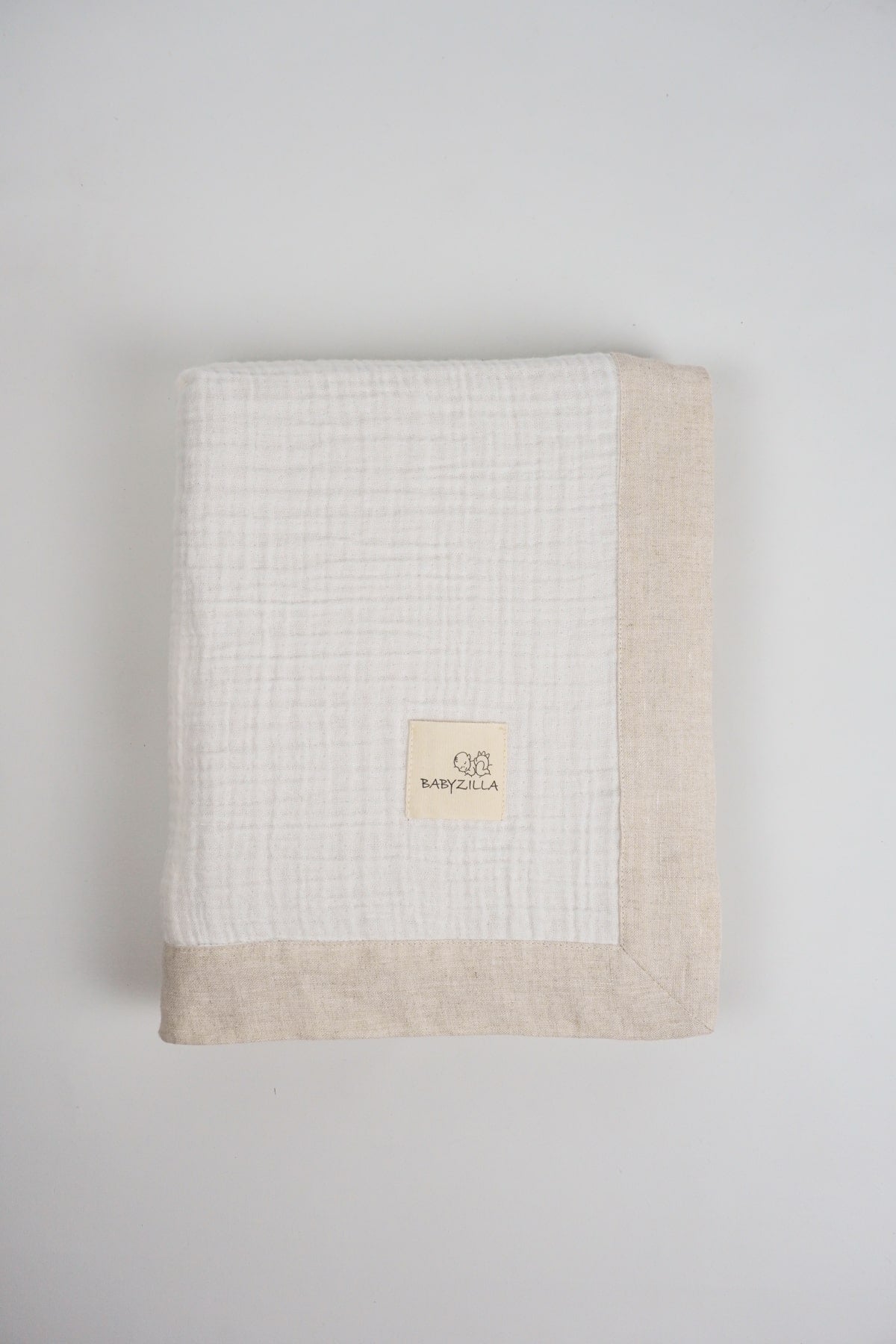 White Organic Muslin Baby Blanket