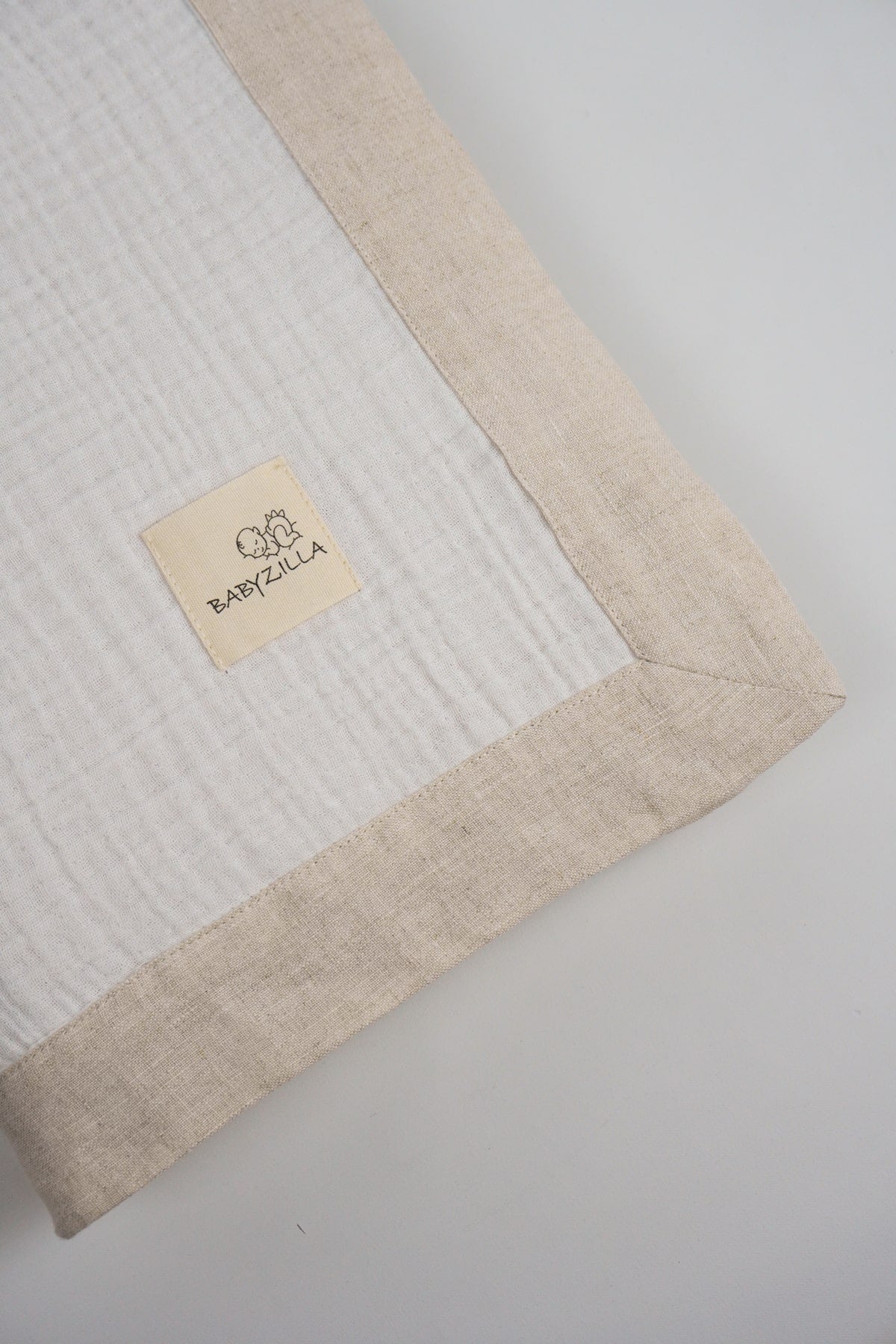 White Organic Muslin Baby Blanket